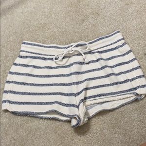 Blue and white shorts